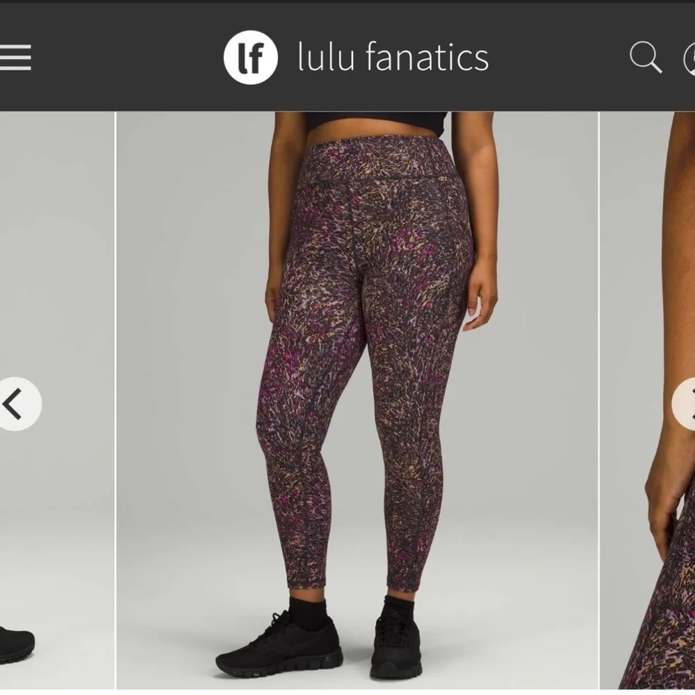 Women’s Lululemon Invigorate Topography Multi Color High-Rise Tight Size 2